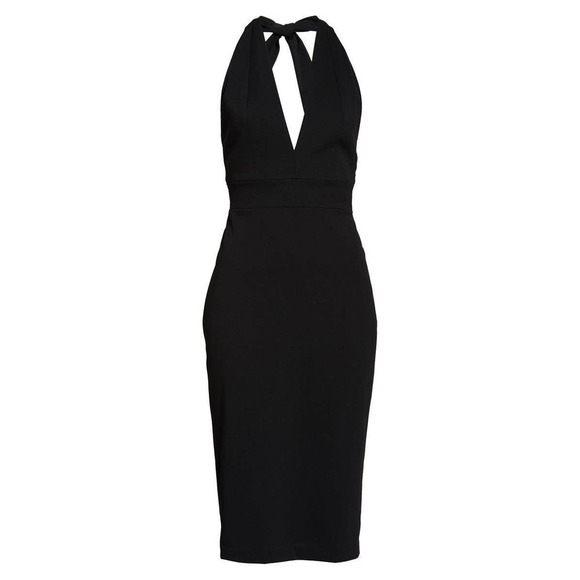 DRESS THE POPULATION Vanessa Halter Body-Con Midi Dress Size L NWOT - Picture 5 of 12
